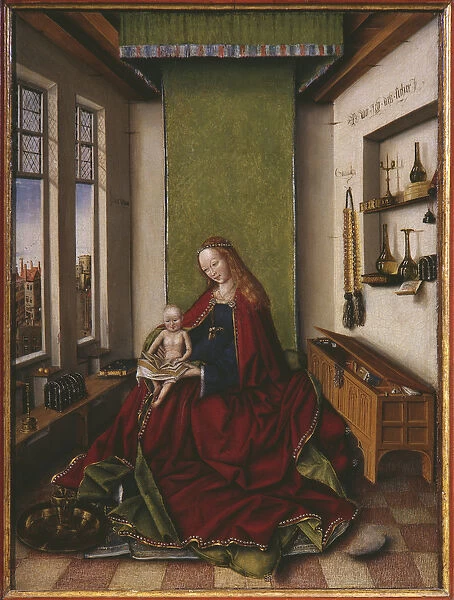 Virgin and Child with a book (oil on panel)