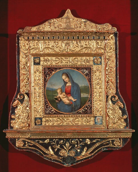 Virgin and Child, also called Madonna Conestabile (with frame), c. 1502-4, (oil on wood)