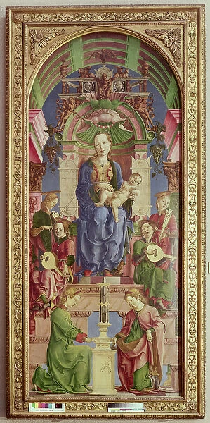 The Virgin and Child Enthroned, mid 1470s (oil & egg on tempera on poplar)