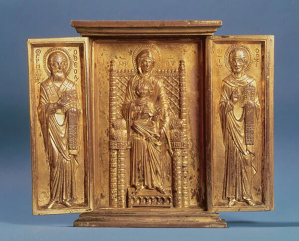 The Virgin and Child Enthroned, between St. Gregory Nazianzus and St. John Chrysostom