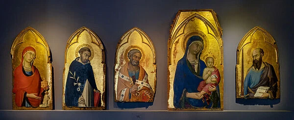 The Virgin with the Child flanked by St. Magdalene, St. Dominic, St. Peter and St. Paul, 1320-21 (tempera, gold and silver leaf on panel)