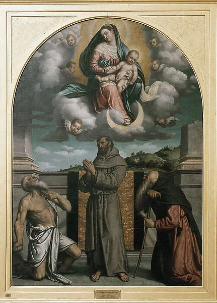 Virgin and Child in Glory, with Saint Jerome, Saint Francis of Assisi and Saint Anthony