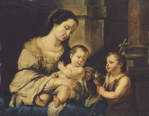 The Virgin and Child with the infant St. John the Baptist (oil on canvas)