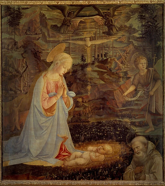 The Virgin, the Child Jesus, Saint John the Baptist Child and Saint Bernard of Clairvaux