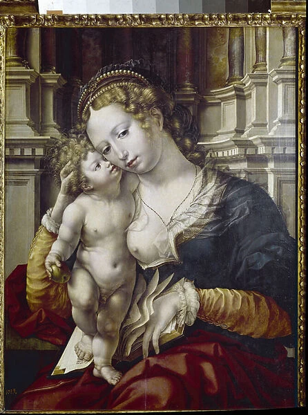 The Virgin and Child (oil on panel, 1527-1530)