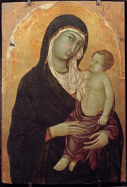 Virgin and Child Painting on wood by Ugolino di Nerio (or da Sienna