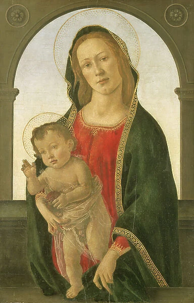 Virgin and Child with a Pomegranate (oil on board)
