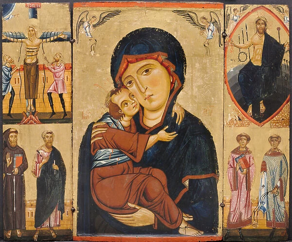 Virgin and Child with Saints, c. 1230s (tempera & gold on poplar panel)