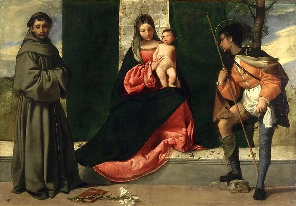Virgin and Child with St. Anthony of Padua and St. Rocco (oil on canvas)