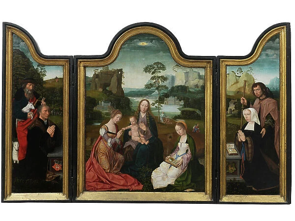 Virgin and Child with St. Catherine and St. Barbara, c. 1520-25 (oil on panel)