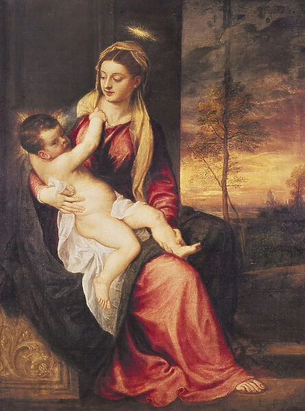 Virgin with Child at Sunset, 1560 (oil on canvas)