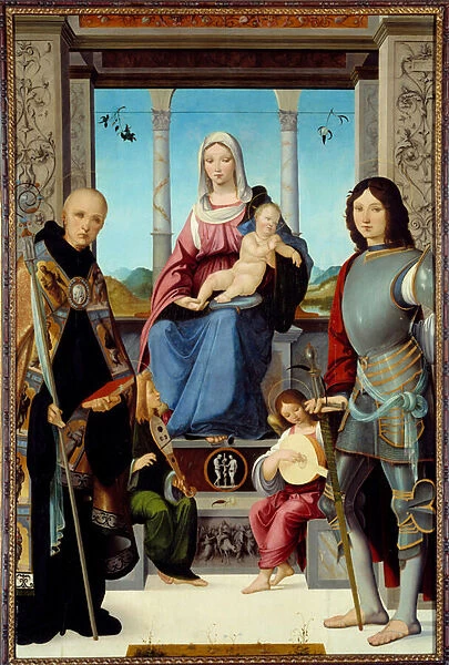 The Virgin and Child Surrounded by Saint Benedict of Nursie