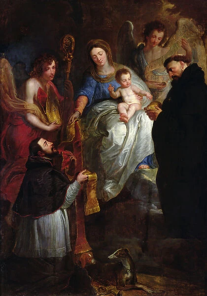 The Virgin Giving a Stole to St. Hubert (oil on canvas)