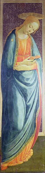 Virgin Mary, 1473 (right wing of a diptych of the Annunciation) (panel)