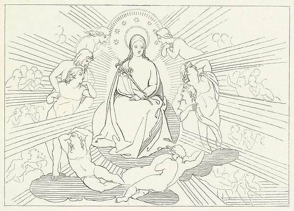 The Virgin Mary, Paradise, Canto 31 (engraving)