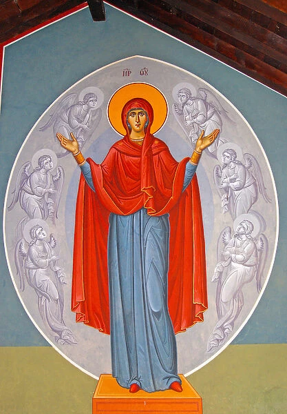 The Virgin Mary surrounded by angels, Cyprus (fresco)