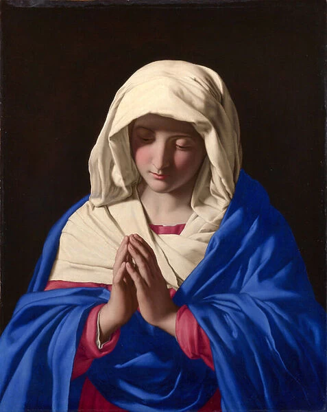 The Virgin in Prayer, 1640-50 (oil on canvas)