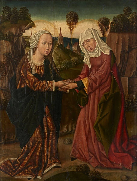 The Virgin and Saint Elizabeth (oil on panel)