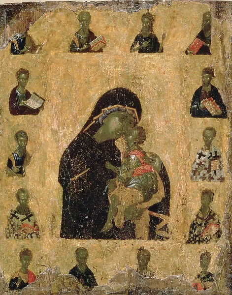 Virgin of Tenderness with the Saints, 1350-1400 (egg tempera and gesso on panel)