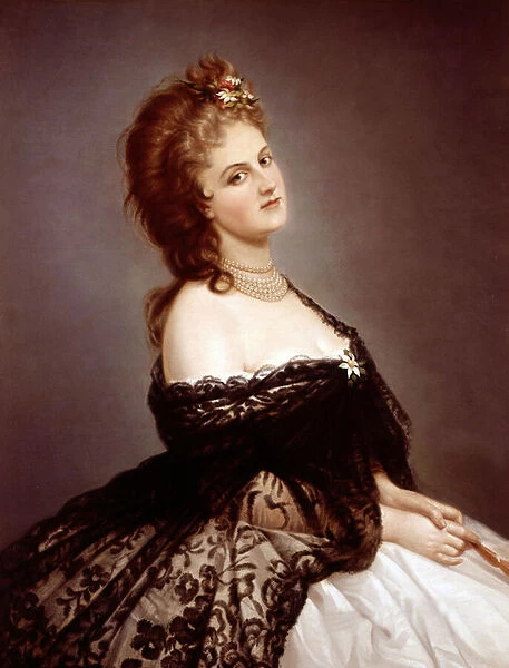 Virginia Oldoini, Countess of Castiglione, after a photo by Pierre-Louis Pierson, 1862 (oil on canvas)