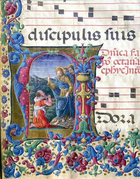 The vision of Isaiah, initial letter, 15th century (miniature)
