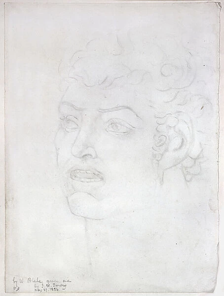 Visionary head, 1820 (pencil on paper)