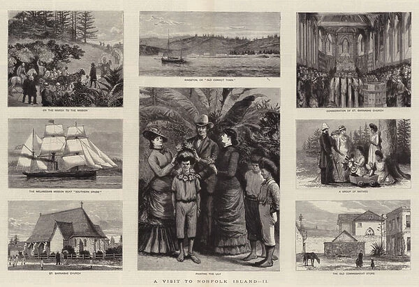 A Visit to Norfolk Island, II (engraving)