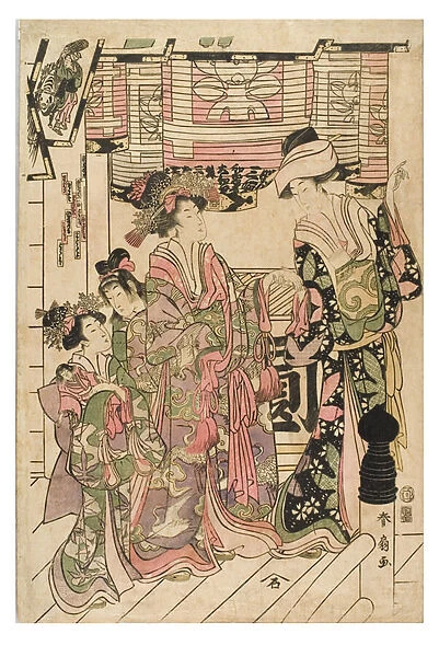 Visit to a shrine, 1806 (woodblock on paper)