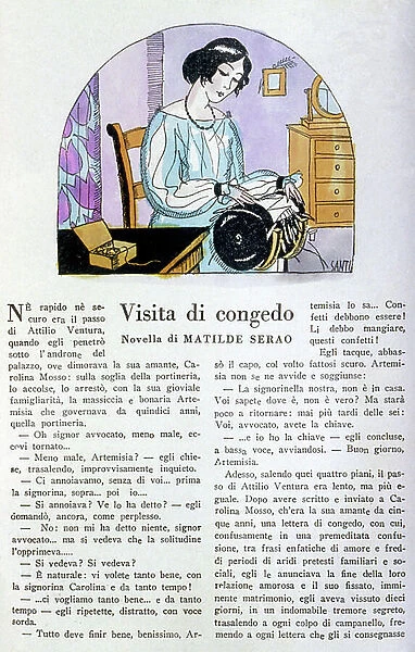 'Visita di congedo', Farewell Visit, 1924 (print)