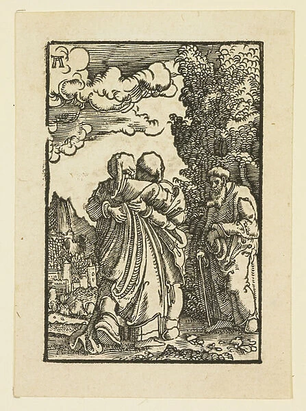 The Visitation of the Virgin to Elizabeth (woodcut)