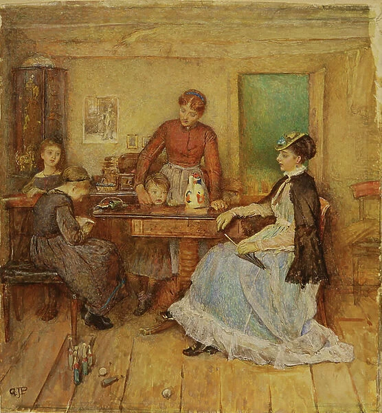 Visiting Day, date unknown (watercolour on paper)