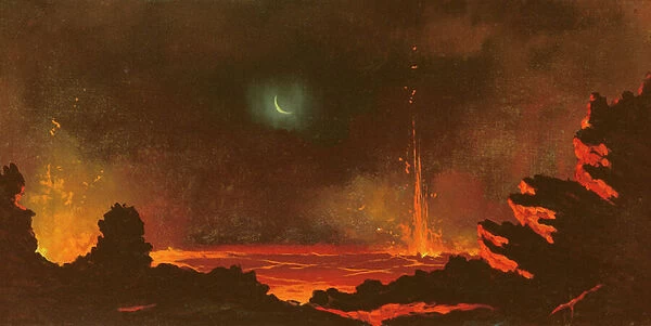 Volcano, Hawaii, 1888 (oil on canvas)