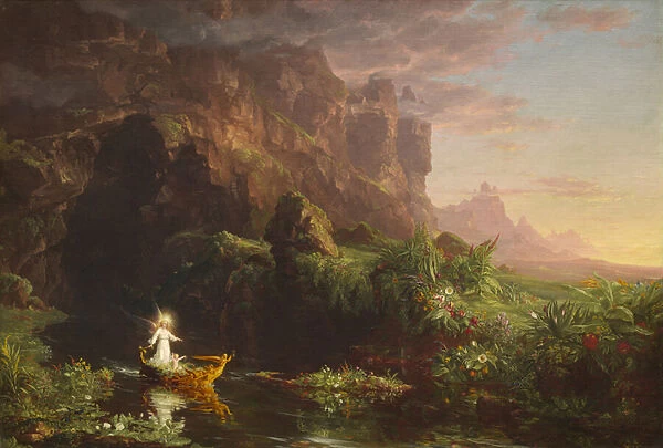 The Voyage of Life: Childhood, 1842 (oil on canvas)