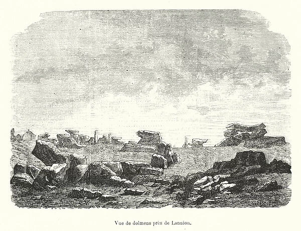 Vue de dolmens pres de Lannion (engraving)
