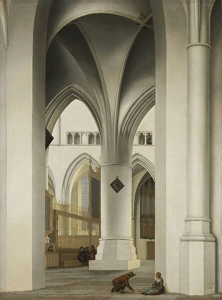 'Vue du choeur de l eglise saint Bavon a Haarlem