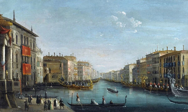 Vue du Grand canal depuis le palais Balbi, vers le pont du Rialto