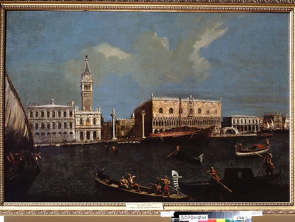 'Vue du Grand canal, du palais ducal et de la place saint Marc a Venise'(Grand Canal, Piazzetta and Doges Palace in Venice) Peinture de l