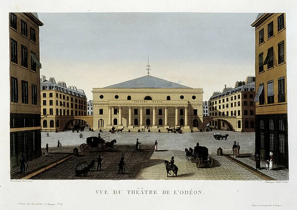 Vue du theatre de l Odeon - in 'Vues de Paris'by Courvoisier