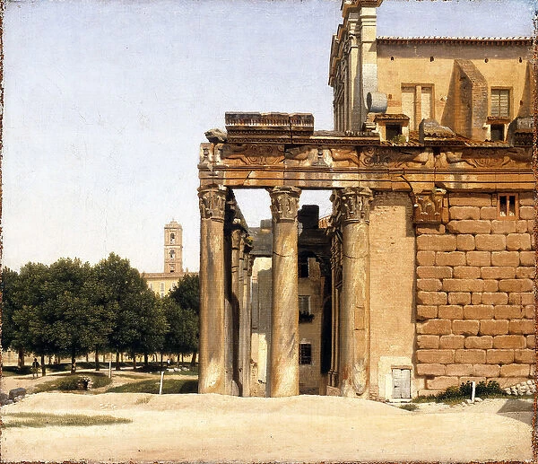 Vue de la via Sacra, Rome - Peinture de Christoffer Wilhelm Eckersberg (1783-1853