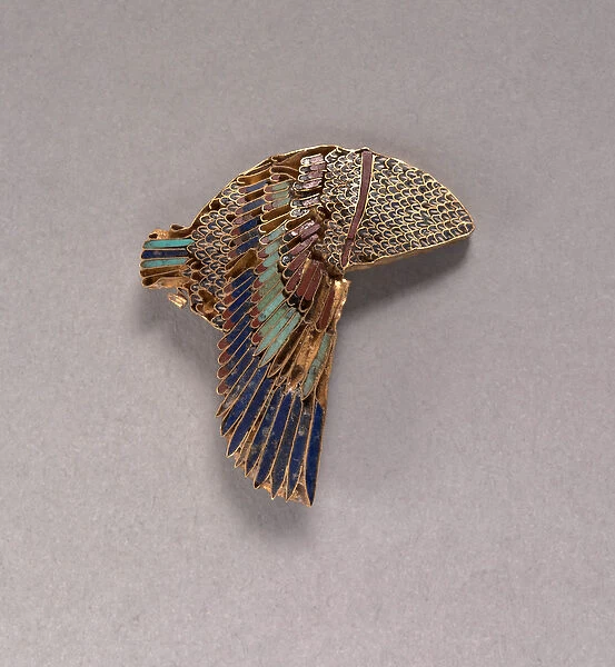 Vulture Headdress Inlay, 100-1 BC (gold & semi-precious stones)