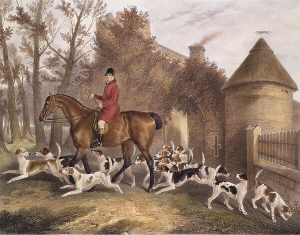 W. Sebright, Huntsman to the Milton Hounds, engraved by J. W. Giles, 1839 (litho)