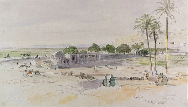 The Wadi, Es-Sioot, Egypt, 1854 (w  /  c, pen & ink)