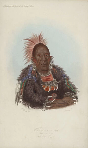 Wah-ro-nee sah, The Surrounder, An Ottoe Chief (aquatint)