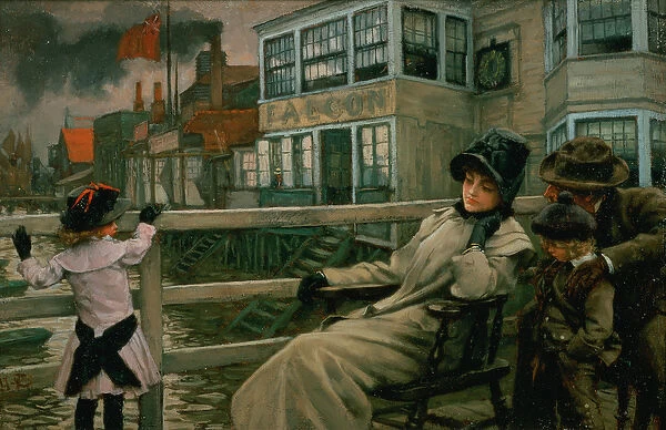Waiting for the Ferry, c. 1878 (oil on panel)