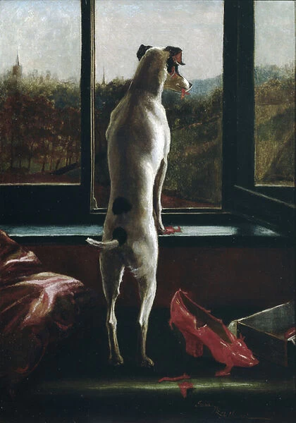 Waiting (oil on canvas)