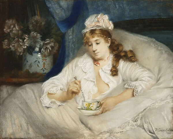 Waking Up; Le Reveil, 1885 (pastel)