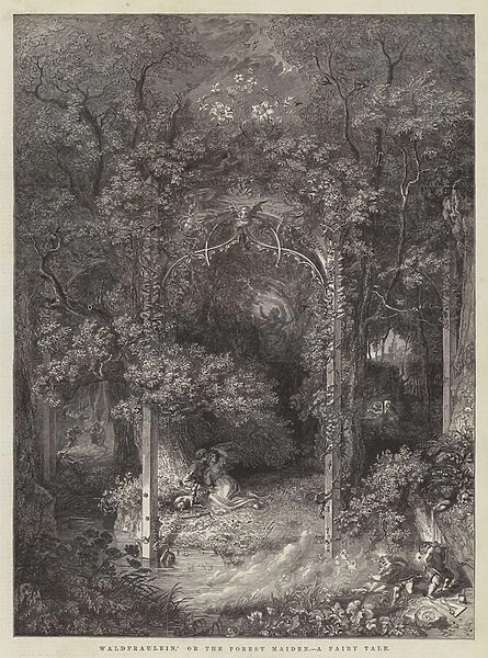 Waldfraulein, or the Forest Maiden, a Fairy Tale (engraving)