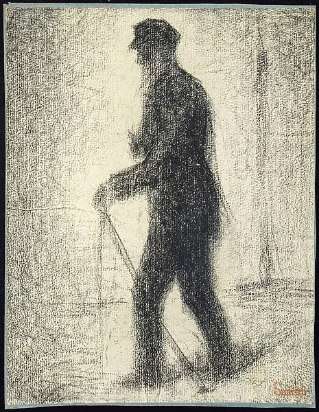 Walking, c. 1882 (Conte crayon on paper)