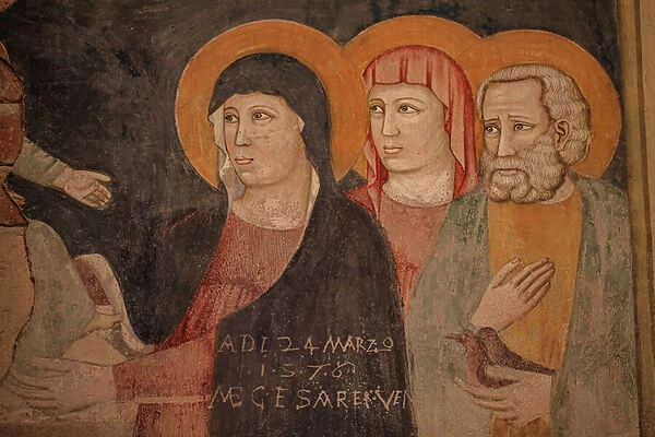 Wall frescoe in San Zeno Maggiore. Verona
