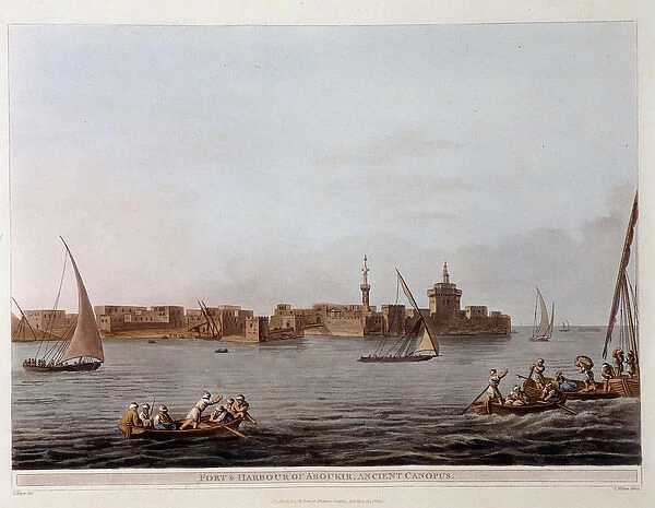 The Walls and Port of Aboukir (former Canopy) - in 'Views in Egypt